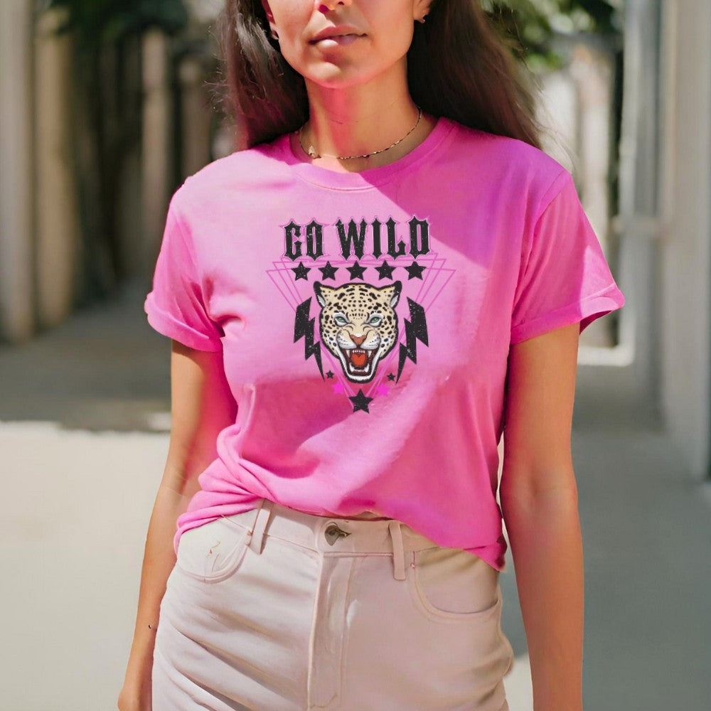 Camiseta Feminina GuGi Estampa Leopardo Onça Go Wild CF01-003