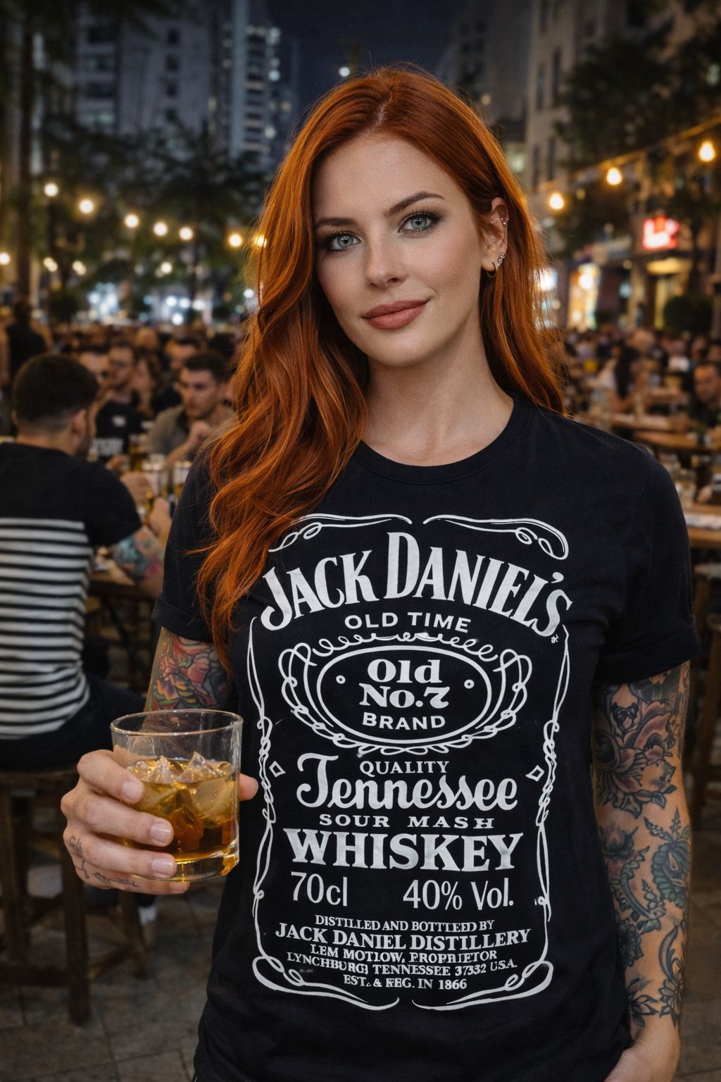 Camiseta compatível com Jack Daniel's DryFit - Preta