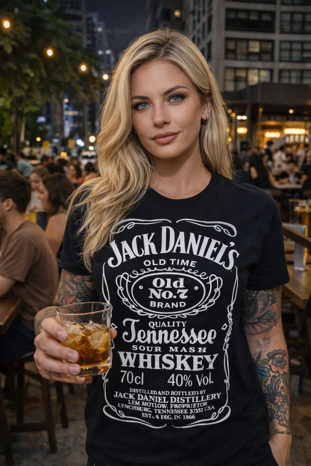 Camiseta compatível com Jack Daniel's DryFit - Preta