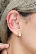 Piercing Fake Forma de Coração Banhado em Ouro 18k