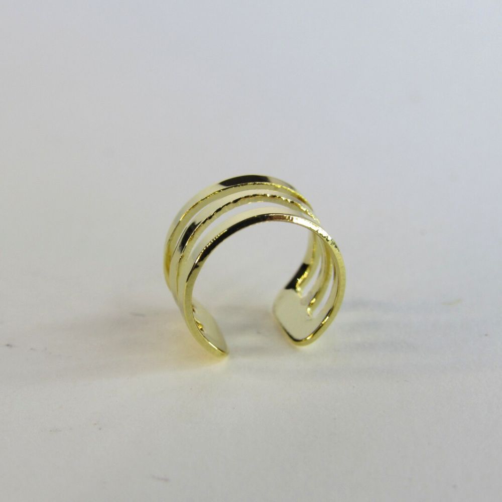 Piercing Três Fios Banhado em Ouro 18k
