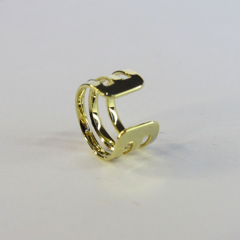 Piercing Três Fios Banhado em Ouro 18k