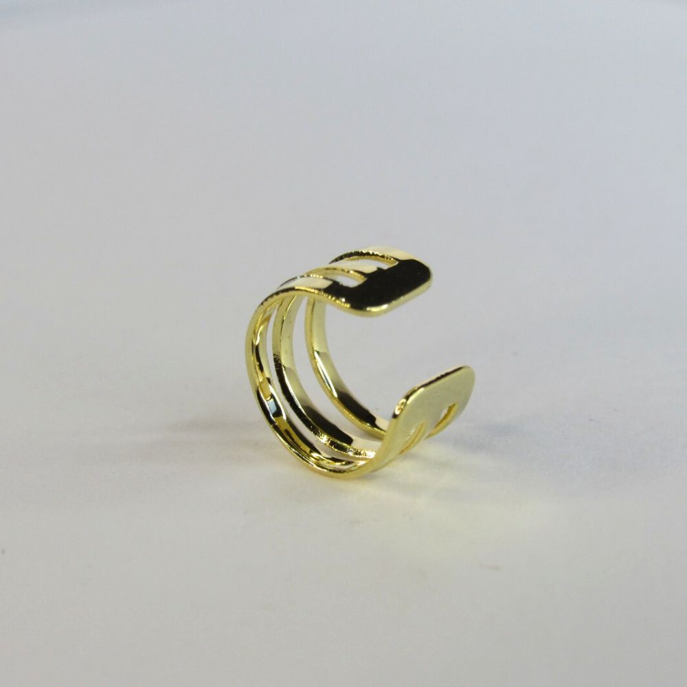 Piercing Três Fios Banhado em Ouro 18k