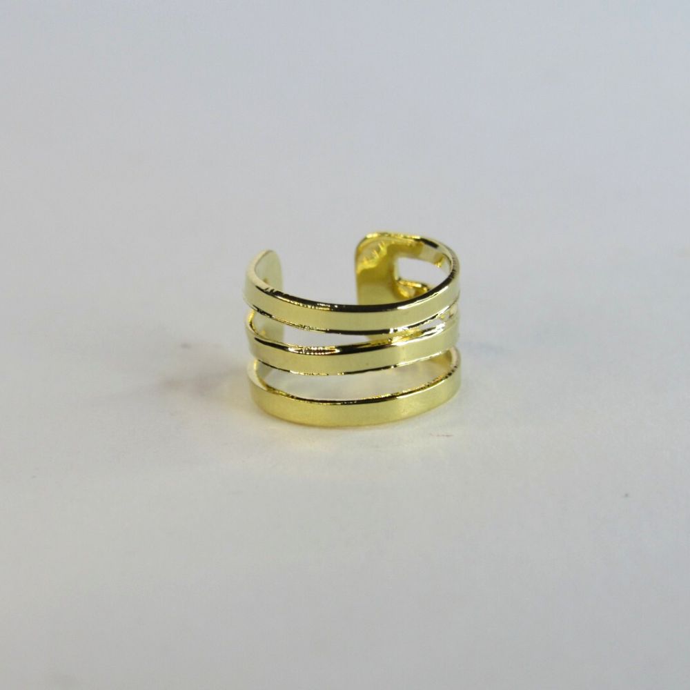 Piercing Três Fios Banhado em Ouro 18k