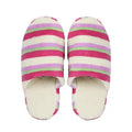 Pantufa Peluciada Feminina Listrada  Cores Sortidas
