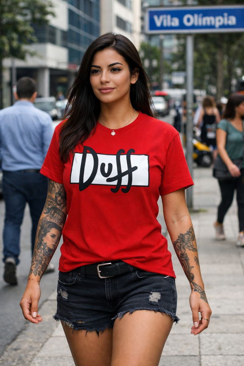 Camiseta Duff The Simpsons 100% Algodão Fio 30.1 Penteado