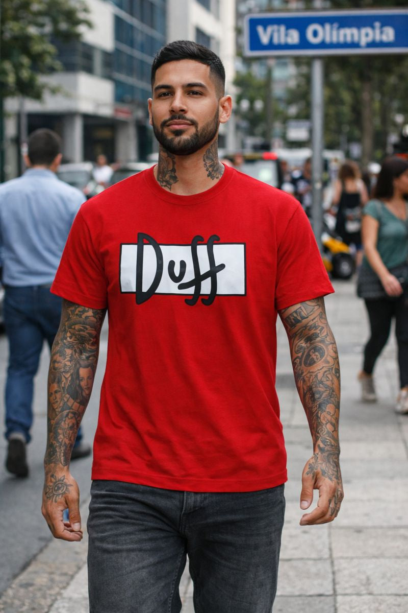 Camiseta Duff The Simpsons 100% Algodão Fio 30.1 Penteado